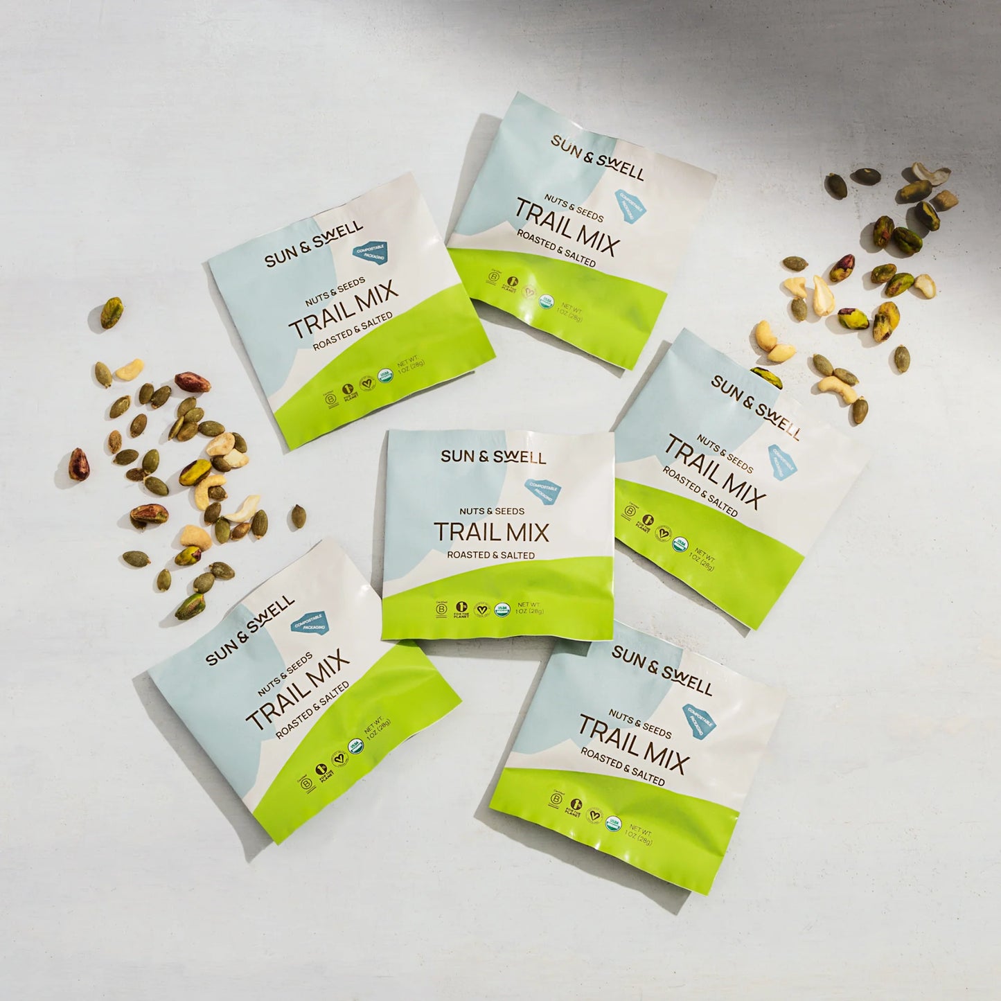ROASTED NUTS & SEEDS TRAIL MIX - 96 X 1OZ SNACK PACKS