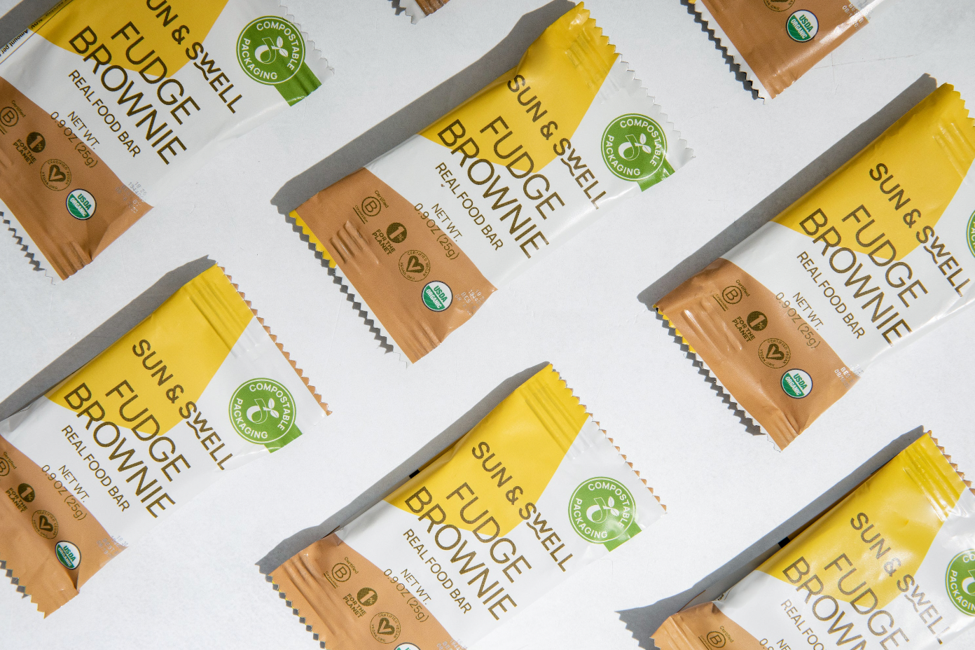 FUDGE BROWNIE REAL FOOD BARS - 12 X 0.90OZ BARS