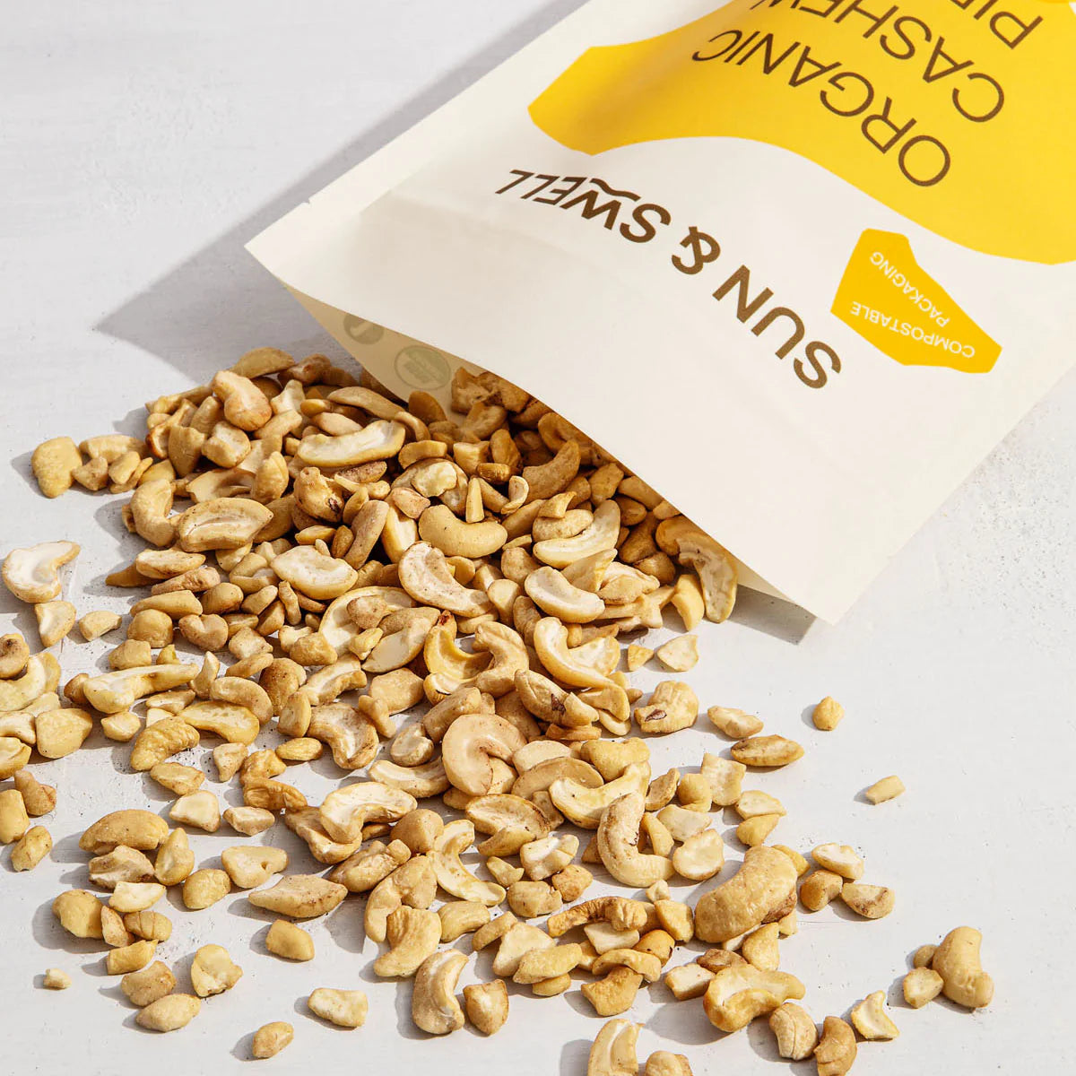 ORGANIC CASHEW PIECES (RAW) - 16OZ BAG