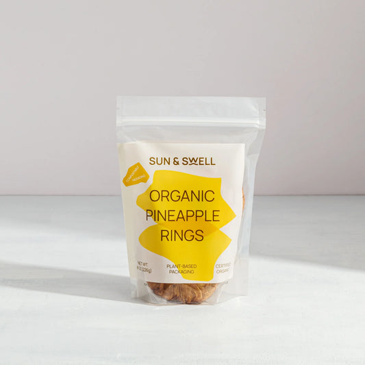 ORGANIC PINEAPPLE RINGS - 8OZ BAG
