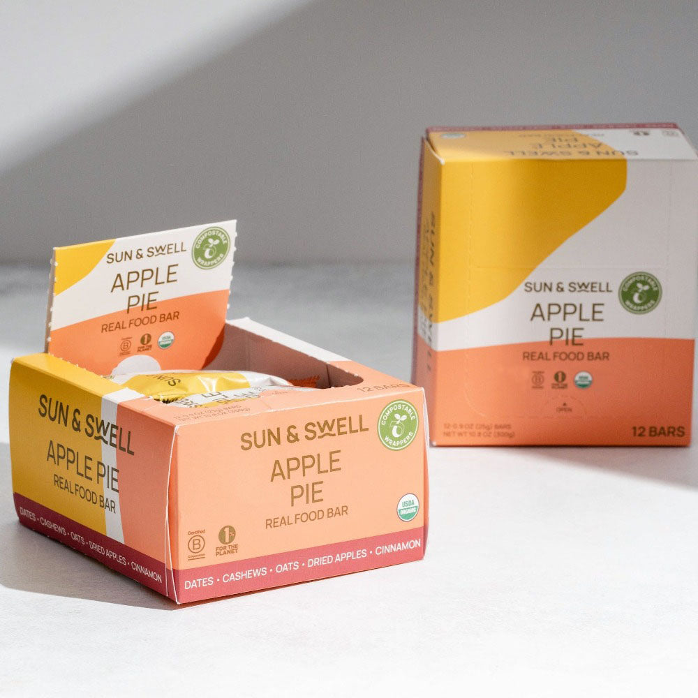 APPLE PIE REAL FOOD BARS - 12 x 0.9OZ BARS