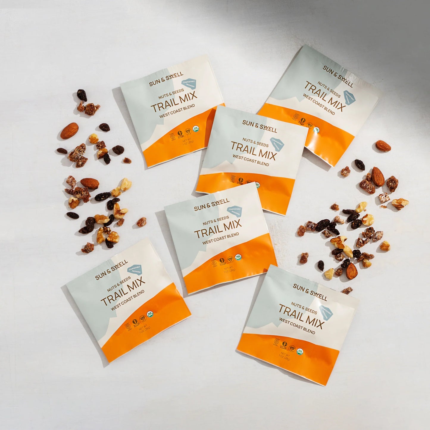 WEST COAST BLEND TRAIL MIX - 96 X 1OZ SNACK PACKS