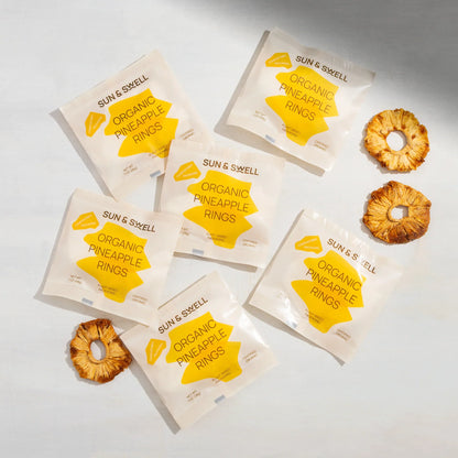 ORGANIC PINEAPPLE RINGS - 24 X 1OZ SNACK PACKS