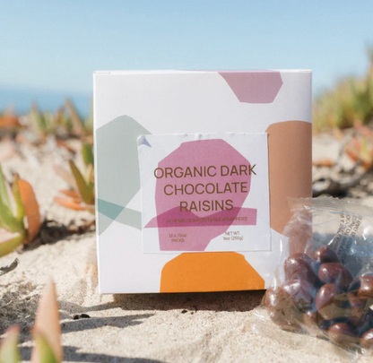 Organic Dark Chocolate Covered Raisins - 12 pack